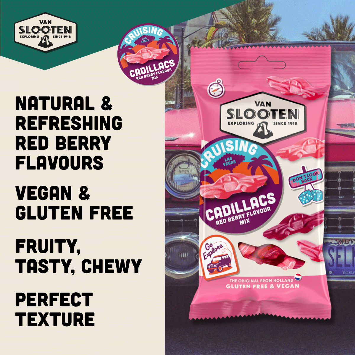Cruising Cadillacs Red Berry VEGAN 60g
