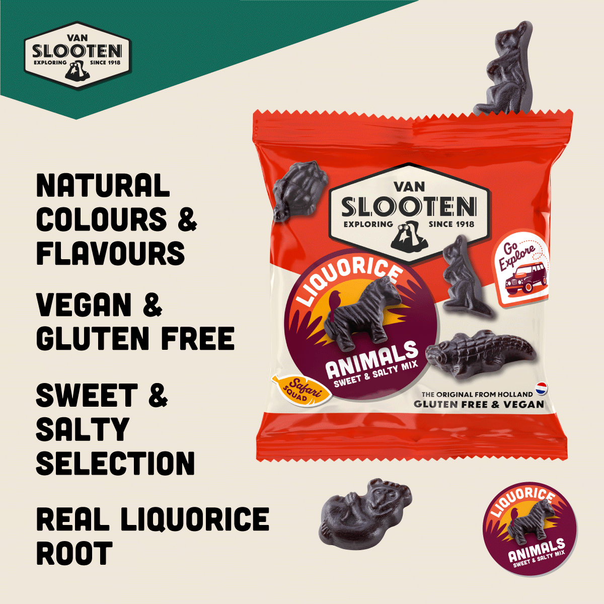 Liquorice Animals Mix of Sweet & Salty 20g