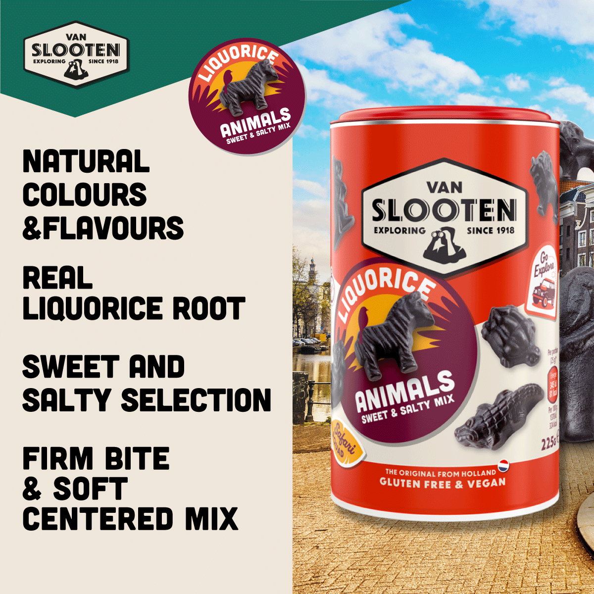 Liquorice Animals Mix of Sweet & Salty 225g