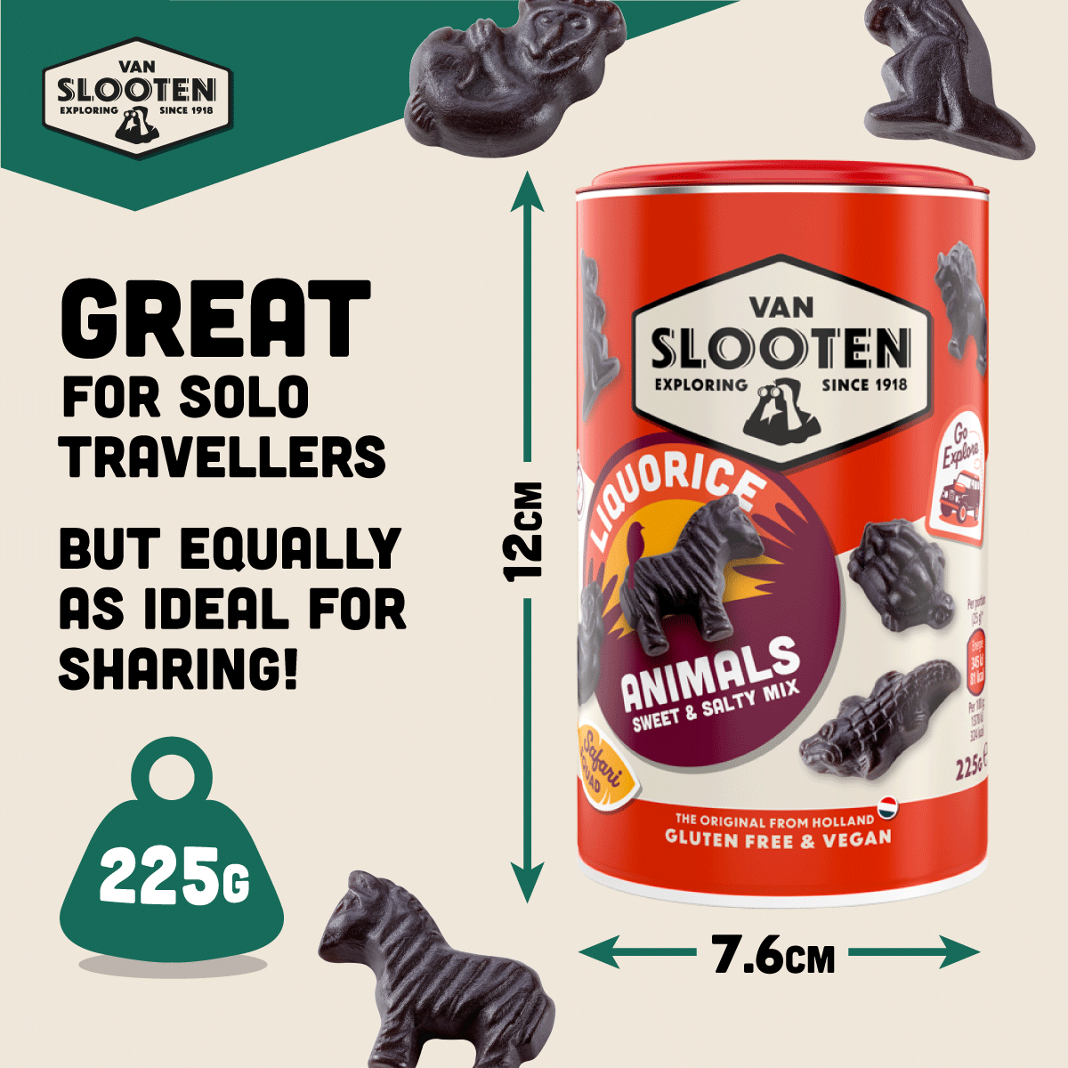 Liquorice Animals Mix of Sweet & Salty 225g
