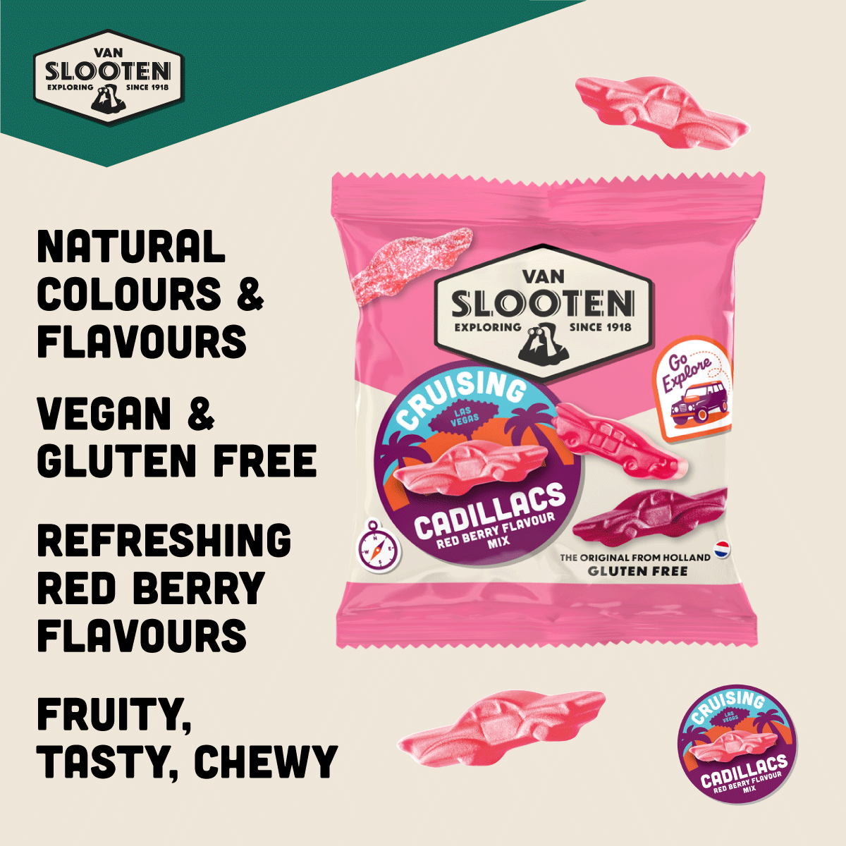 Cruising Cadillacs Red Berry VEGAN 20g