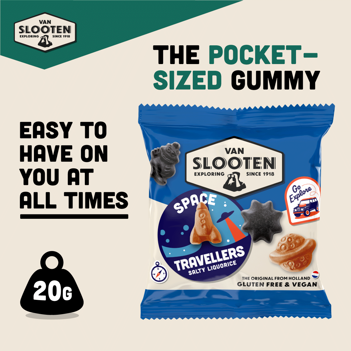 Space Travellers Salty Liquorice 20g