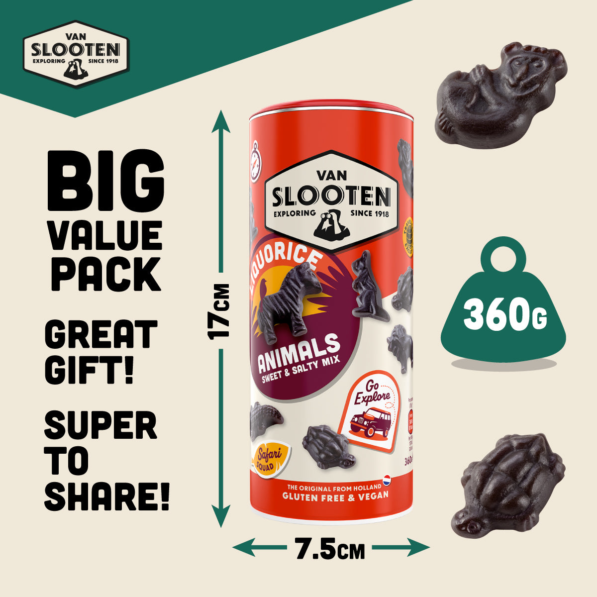 Liquorice Animals Mix of Sweet & Salty 360g
