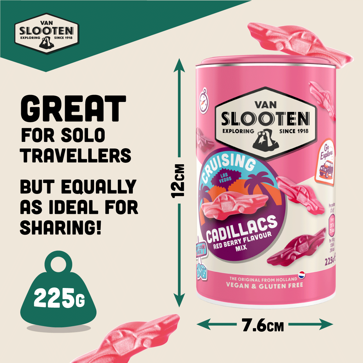 Cruising Cadillacs Red Berry VEGAN 225g