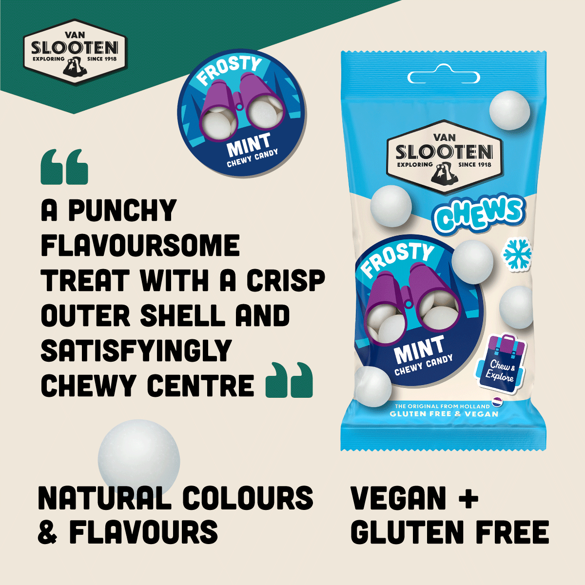 Frosty Mint Chewy Candy 60g