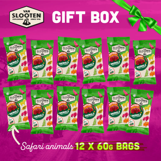 Safari Animals Gift Box (12 x 60g Bags)