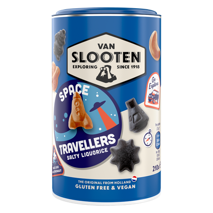 Space Travellers Salty Liquorice 210g