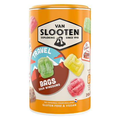 Travel Bag Sour Fruit Wine Gums 210g