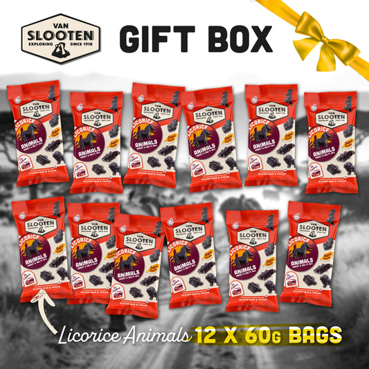 Licorice Animals Gift Box (12 x 60g Bags)