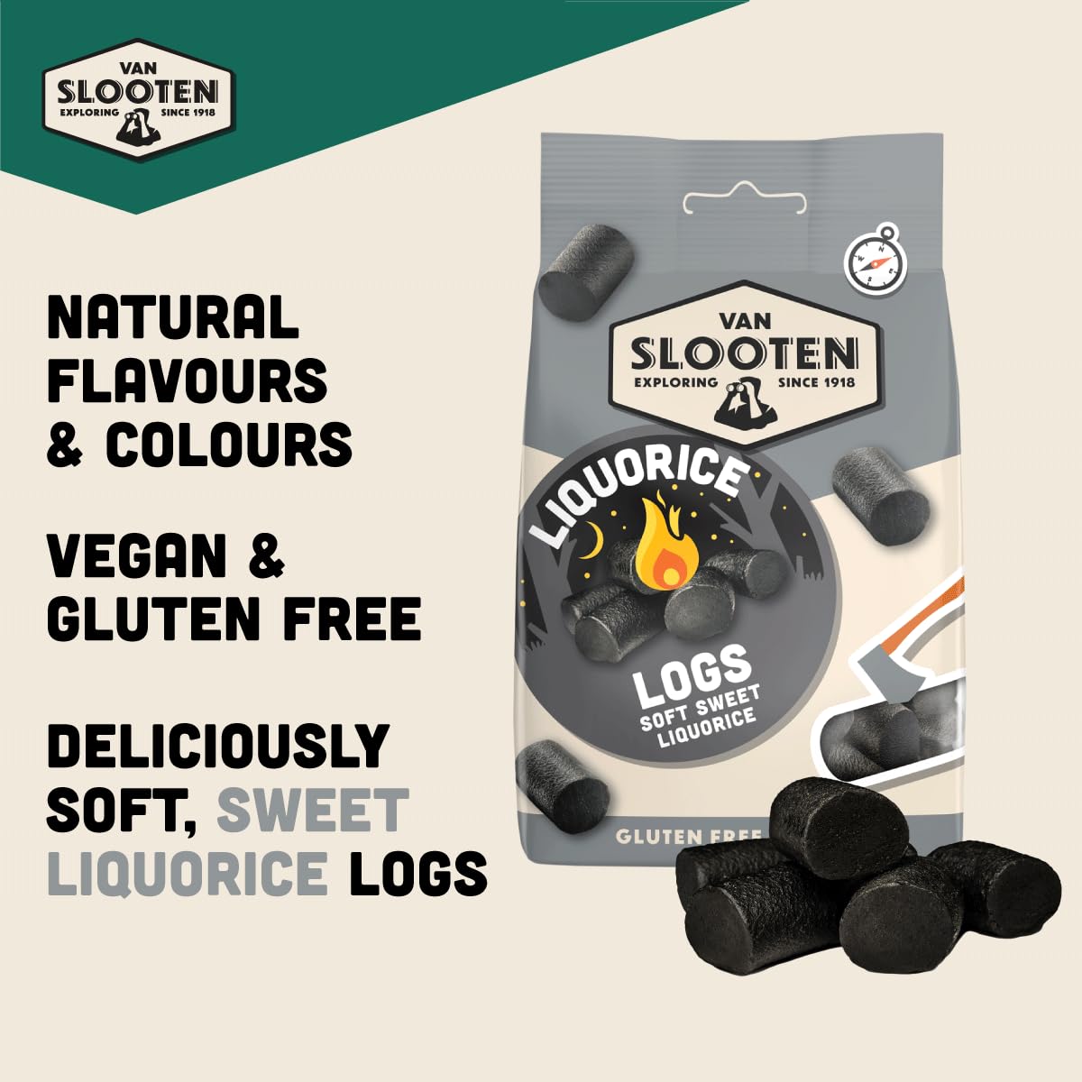Liquorice Logs 100g (Soft Liquorice)