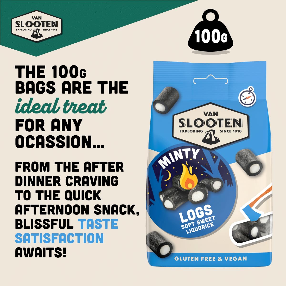 Minty Logs 100g (Soft Liquorice)