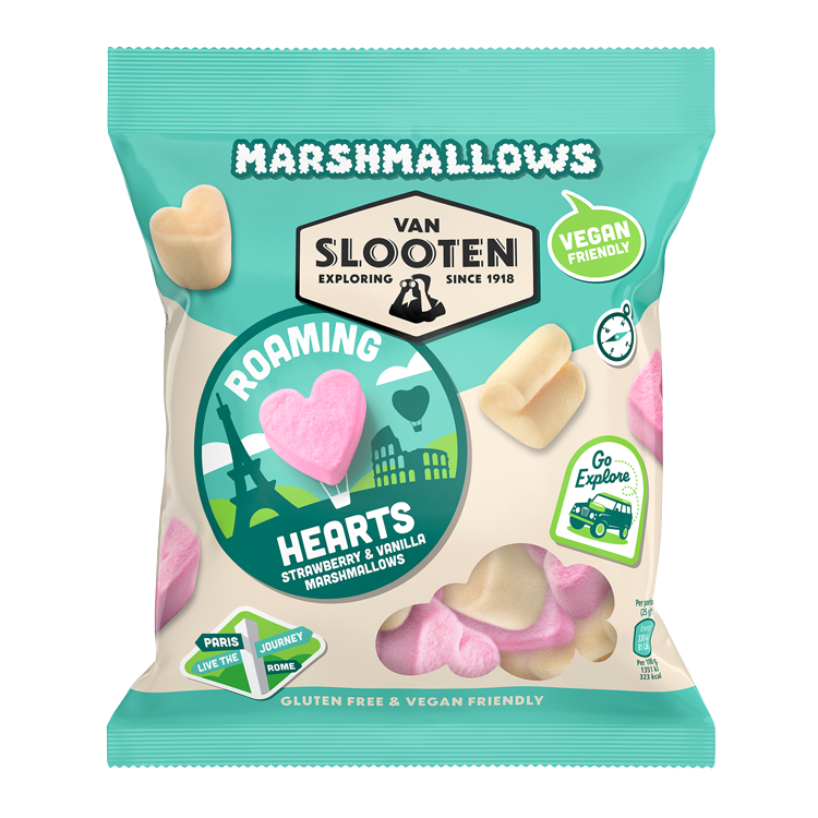 Roaming Hearts Strawberry and Vanilla Mallows 150g